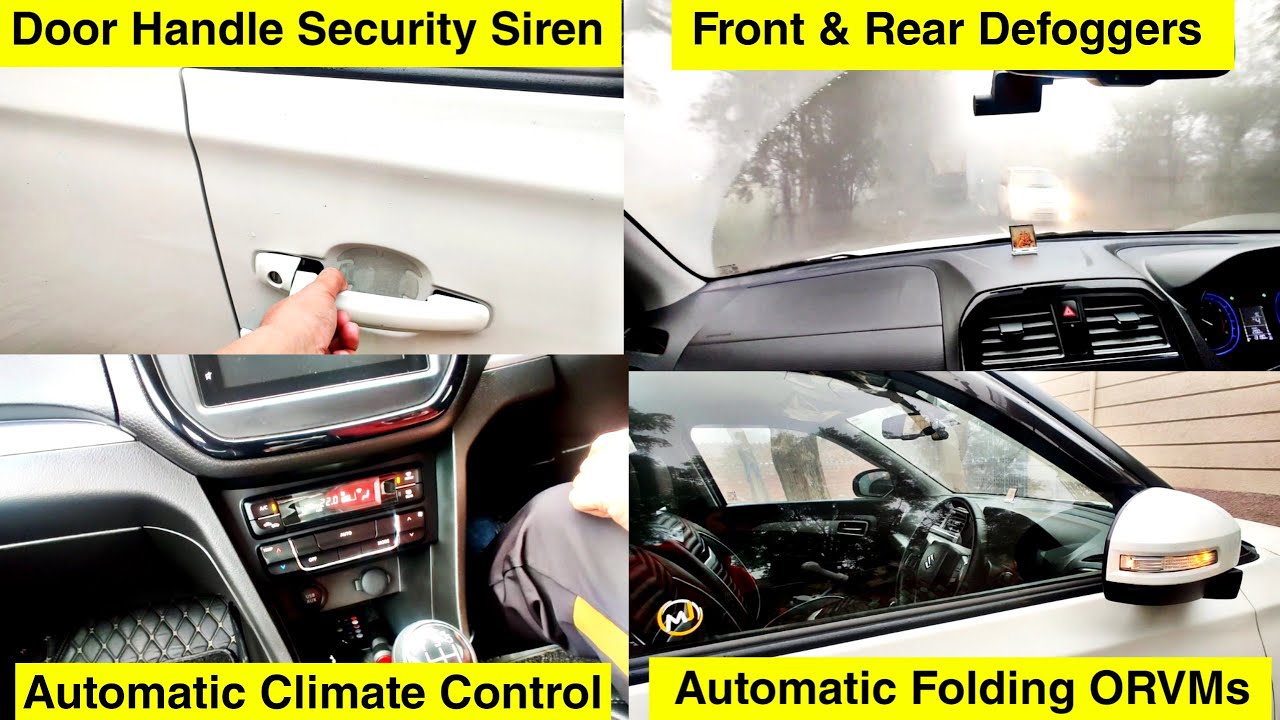 How These Work in Brezza ? Auto Mirror Fold | Auto Climate Control | Security Siren | Defoggers |