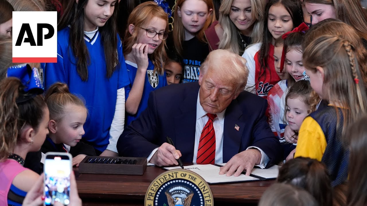 Trump signs order banning transgender athletes from women's sports