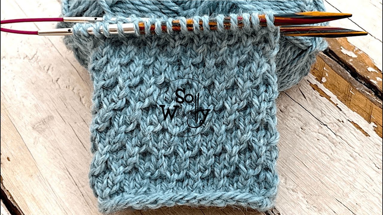How to Knit Diamonds in the Round (with circular needles) - So Woolly