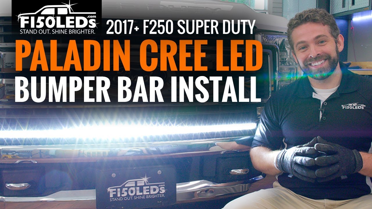 2017+ F250 SUPER DUTY PALADIN 210 Вт CREE LED BUMPER BAR INSTALL F150LEDS.COM