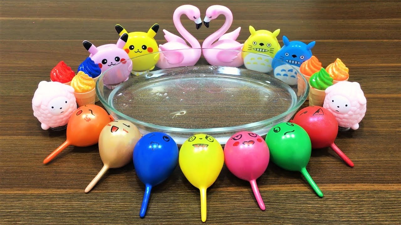 Mixing Random Things into Clear Slime ! Satisfying Slime Videos
