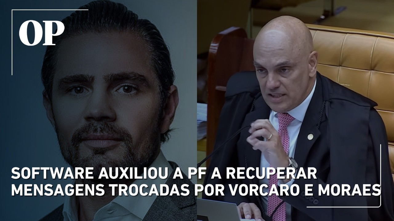 Software auxiliou a PF a recuperar mensagens trocadas por Vorcaro e Moraes