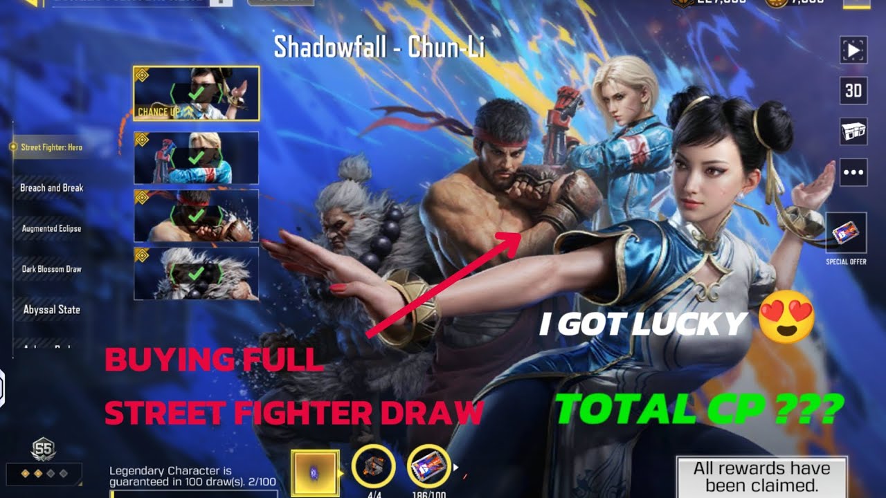 Buying FULL Street Fighter Draw in CODM! 😍💸 (Total CP Reveal)