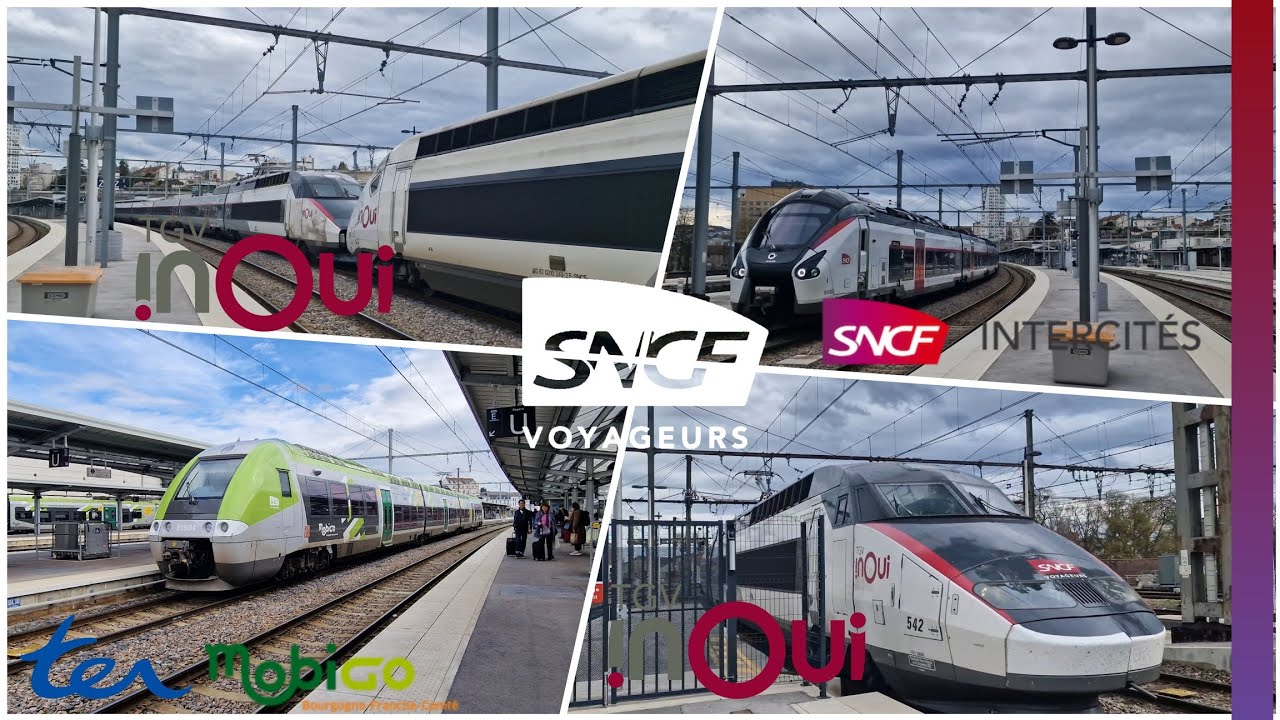 [ 4K UHD | SNCF ] Mini spotting de TGV, Intercité et TER en gare de Dijon-ville