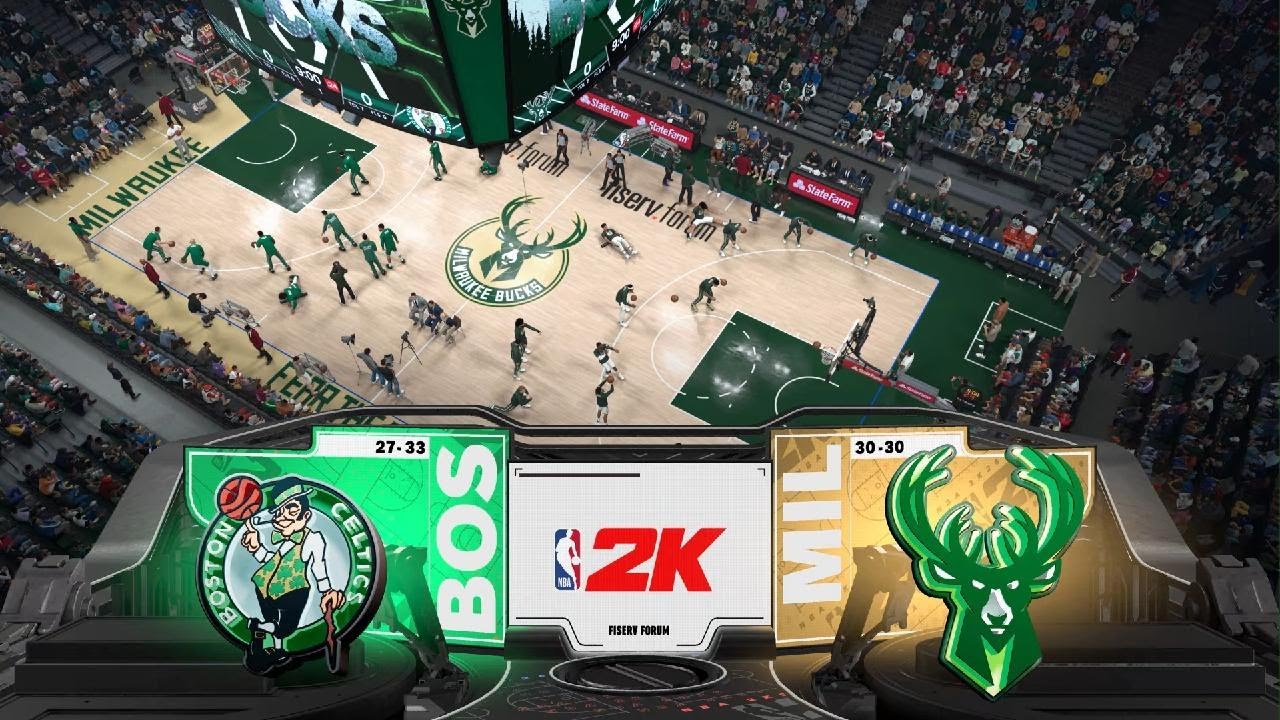 NBA 2K26 - Celtics at Bucks (late dramatic finish) - PS5 gameplay