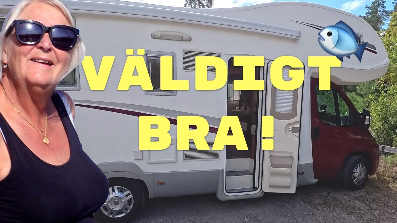 Laxmiddag 5 meter från ställplatsen – Skärgård och sedan Ockelbo & Sandviken