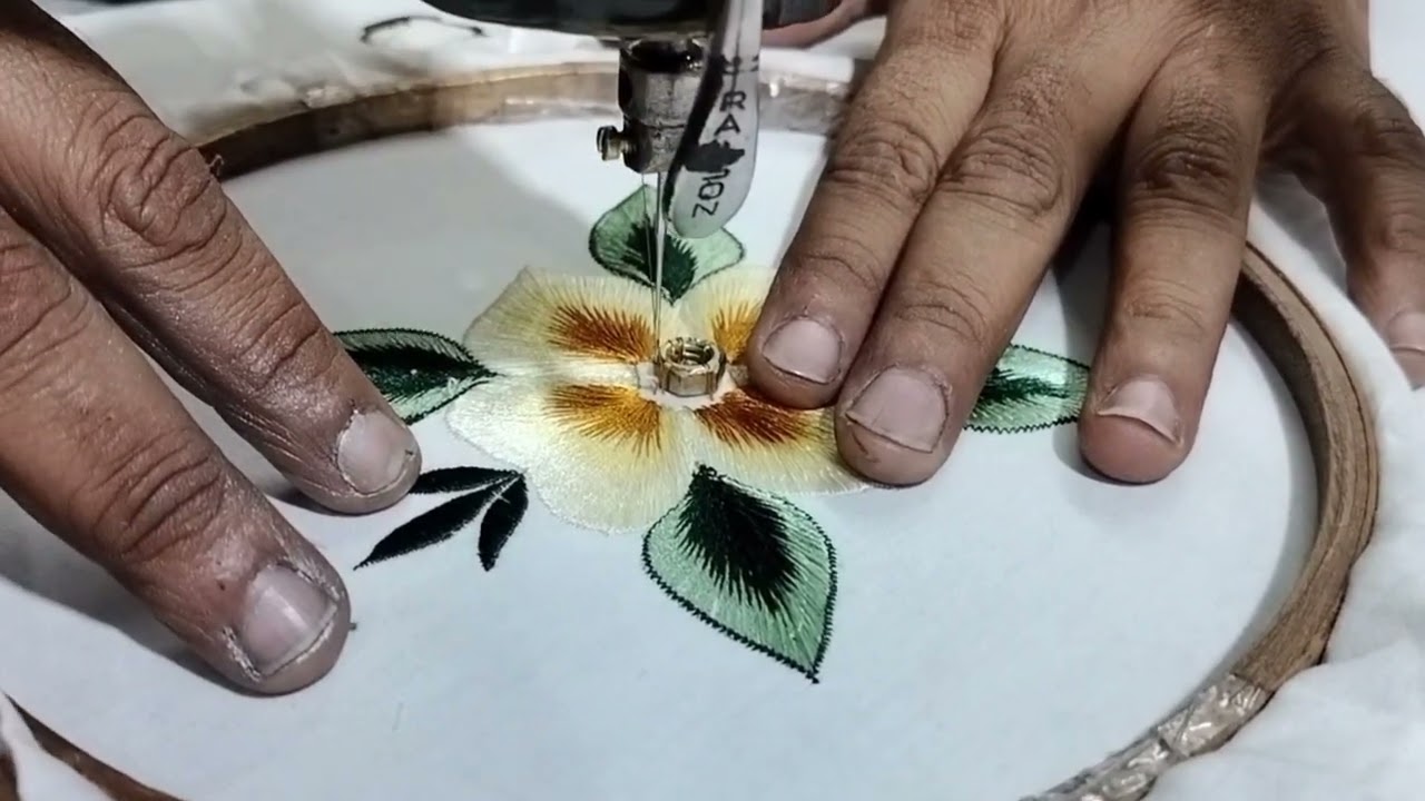 Shaded flower design for beginners machine embroidery work.