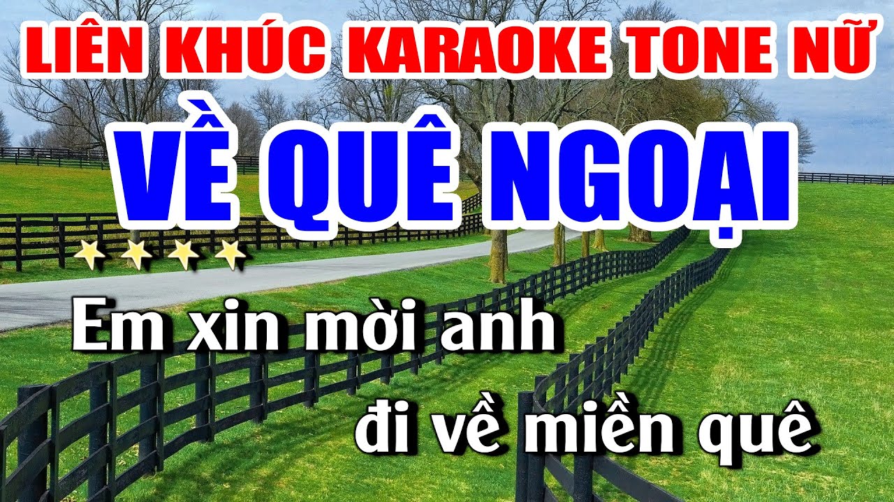 Liên Khúc Karaoke Về Quê Ngoại Nhạc Sống Khánh My | Tone Nữ Dễ Hát Nhất