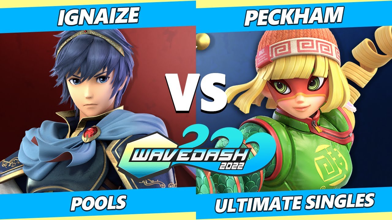 Wavedash 2022 - Ignaize (Marth) Vs. Peckham (Min Min) SSBU Ultimate Tournament