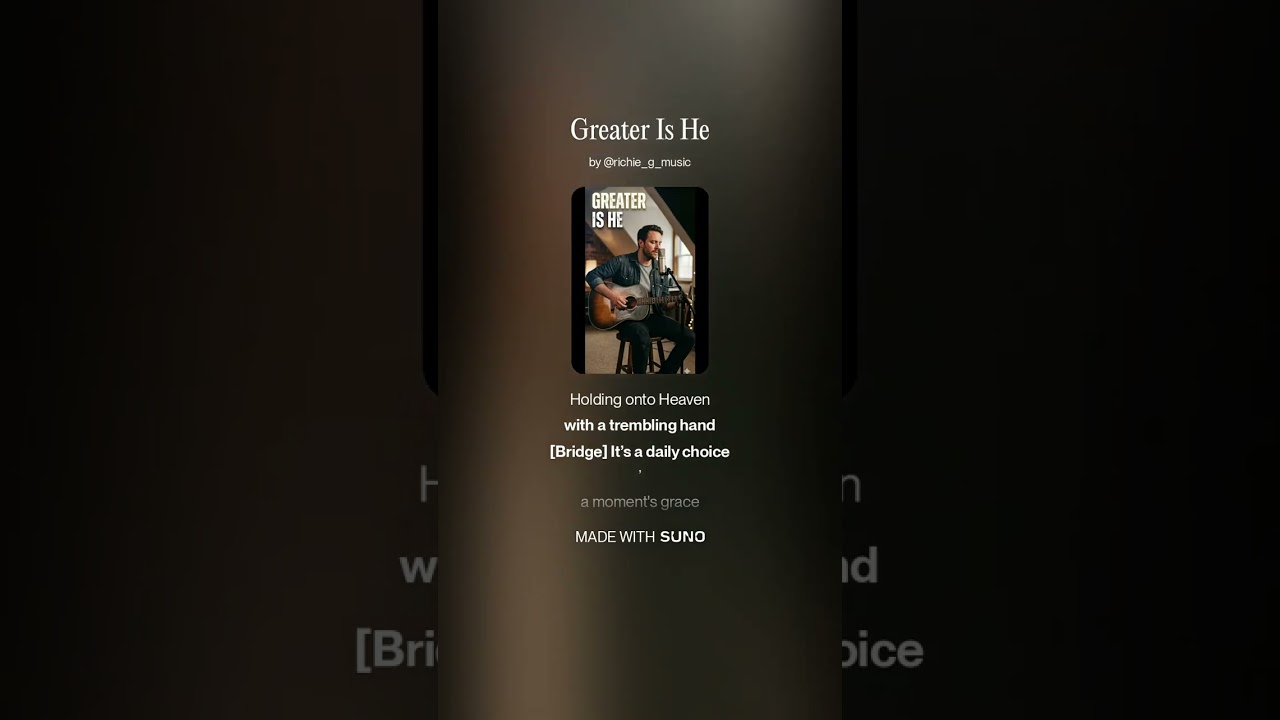 Greater Is He