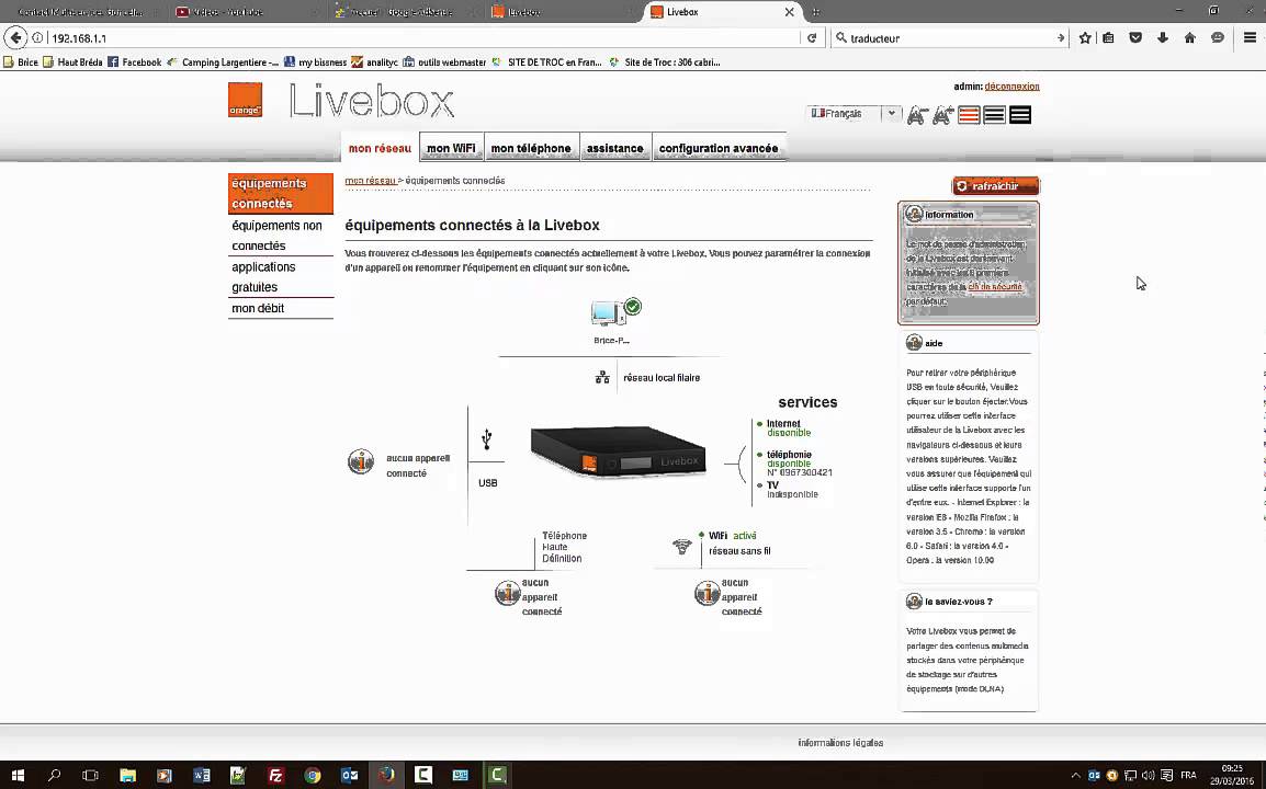Acc&eacute;der a sa livebox