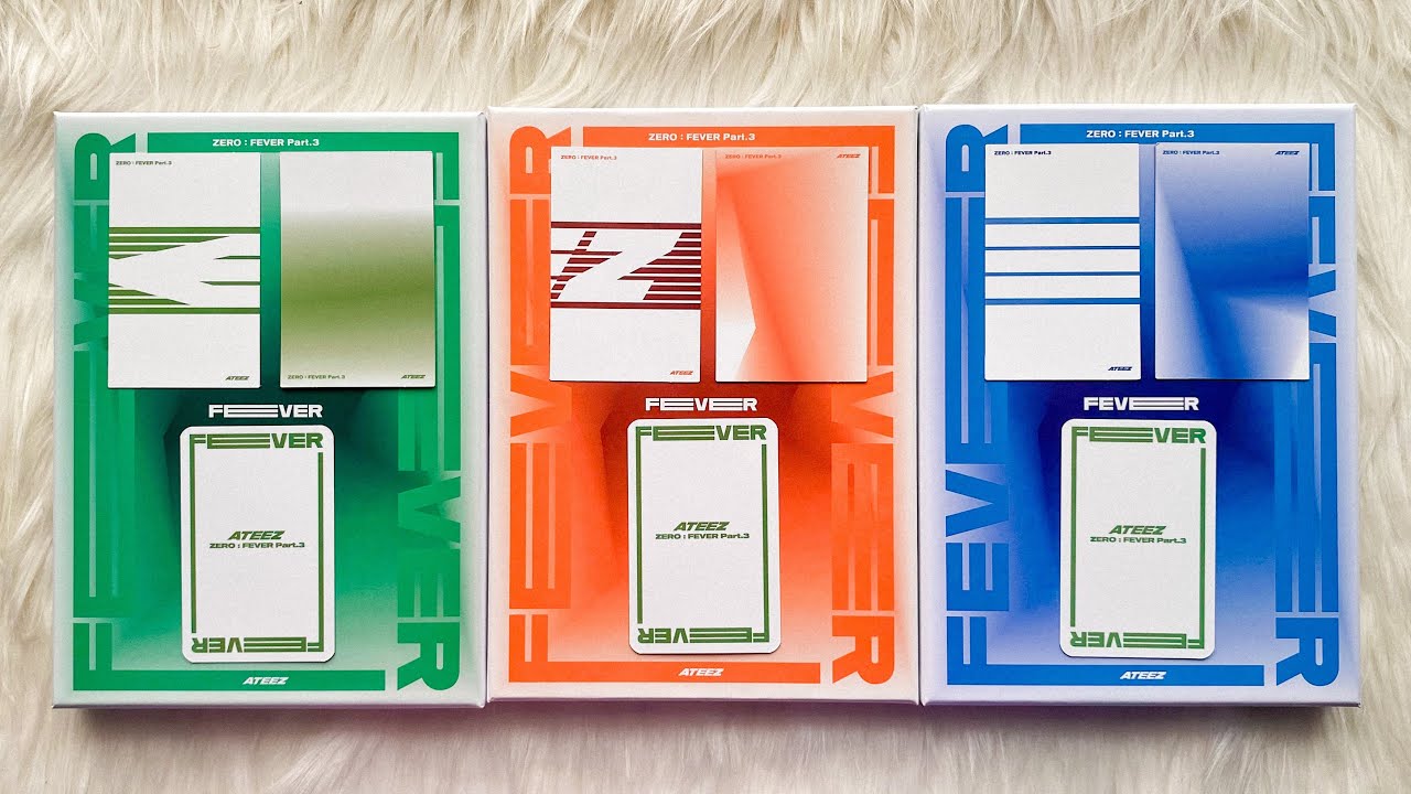 unboxing ateez album zero: fever part.3 (a, diary, z ver) with appmus pob