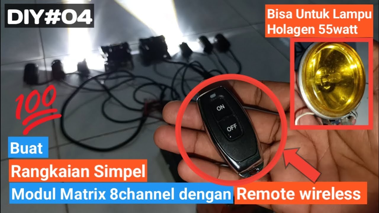 DIY Modul Lampu Matrix 8 Channel Dengan Remote 12v 1 Channel
