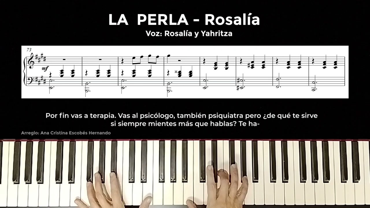 TUTORIAL - La Perla de Rosalía. Voz de Rosalía y Yahritza.  Piano Acompañante - El cuarto del piano