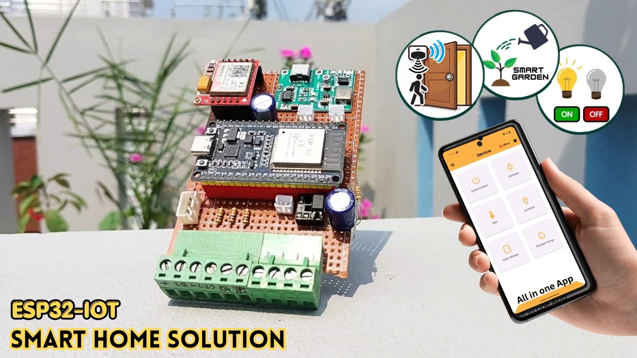 Проект домашней автоматизации на базе ESP32 | Умный дом на базе IoT с разработкой мобильного прил...