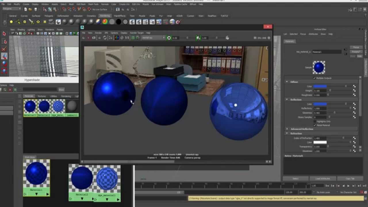 Como Crear Materiales Metálicos con Mental Ray en Maya 2015