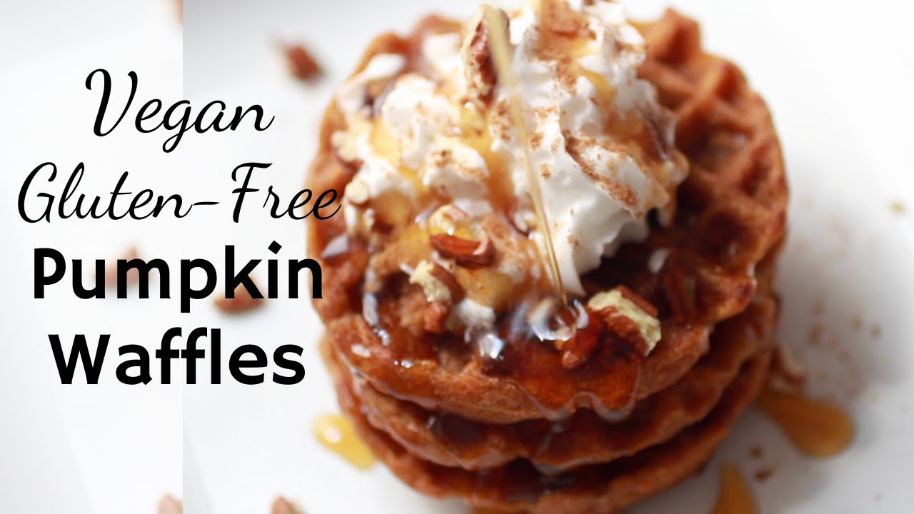 Vegan Gluten-Free Pumpkin Waffles | Easy Fall Breakfast Recipe