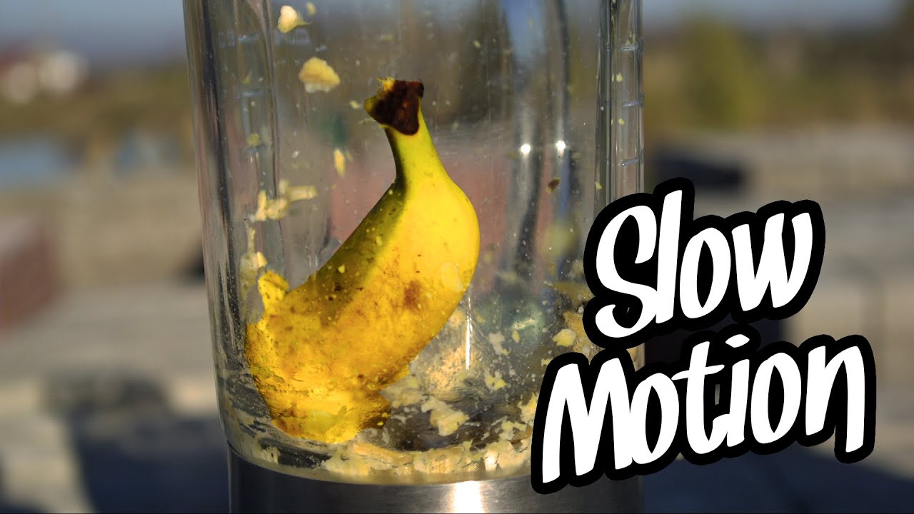 Blender vs fruits | crushing oranges, banana, apple in slow mo
