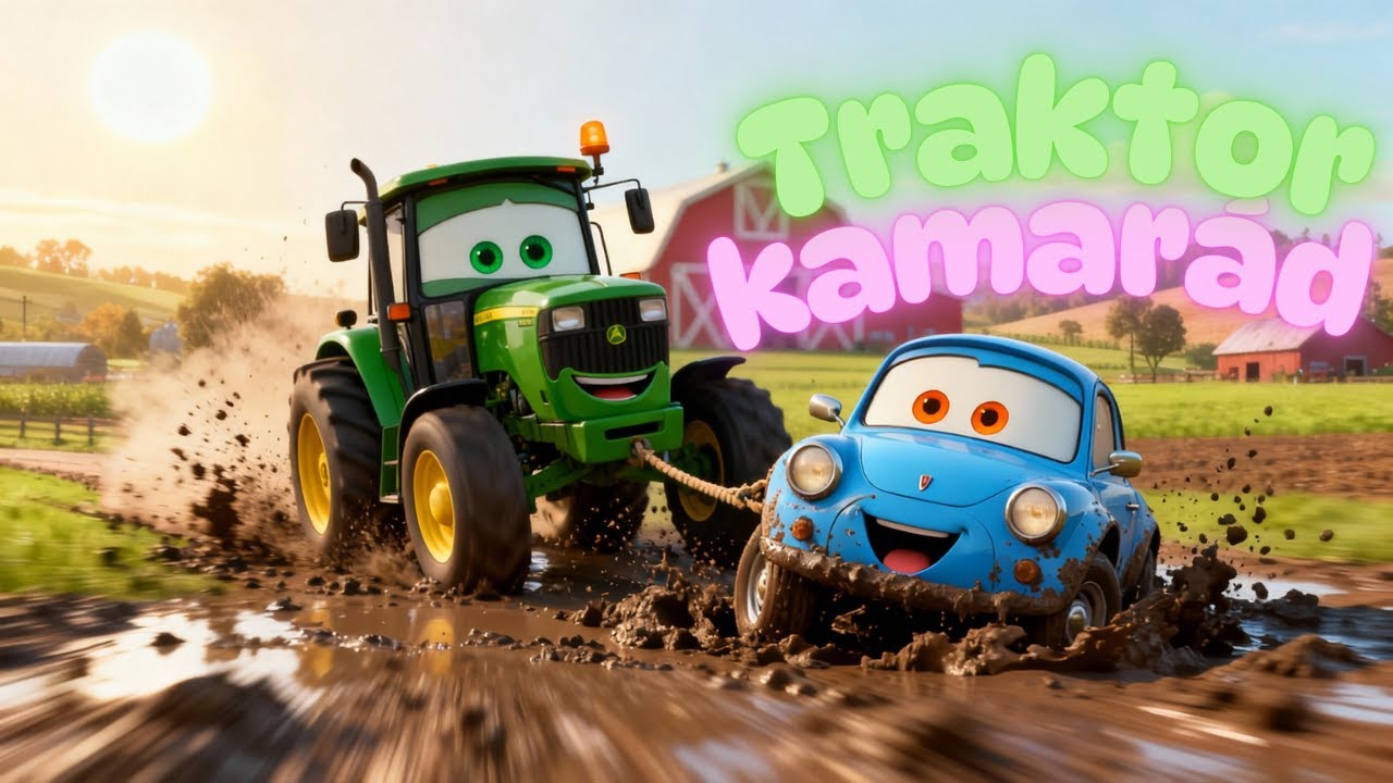 🚜 Traktor kamarád pomáhá | Veselá písnička pro děti | brum brum brum, jede k nám!