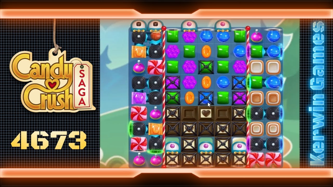 Candy Crush Saga Level 4673 - No Boosters