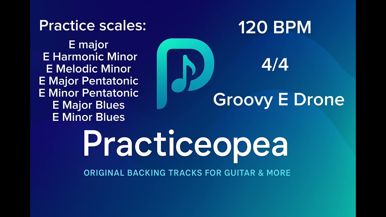 Groovy Synth E Drone - 120BPM - Practice Any Scale