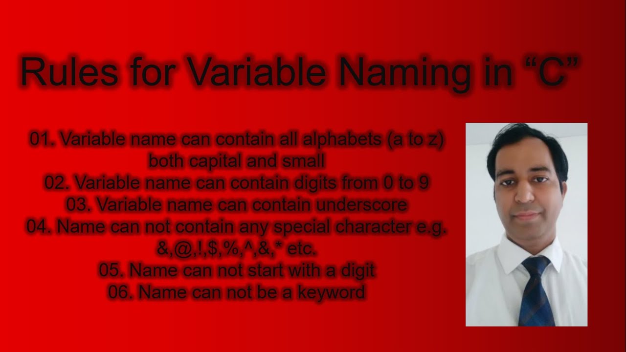 Rules for naming variables in 