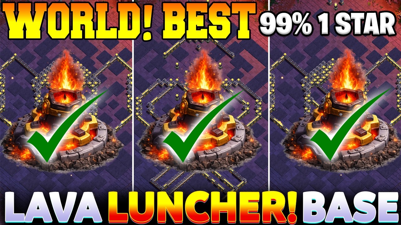 WORLD&rsquo;S BEST TH18 BASE 💀 Anti Lava Launcher | War + CWL + Legend Base (99% 1 STAR )