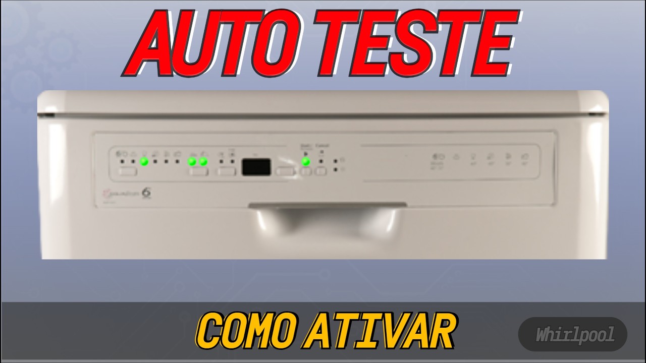 Whirlpool ADP 6920 Loiça - Como Entrar no Auto Teste e Apagar Erros da Memória 🧠
