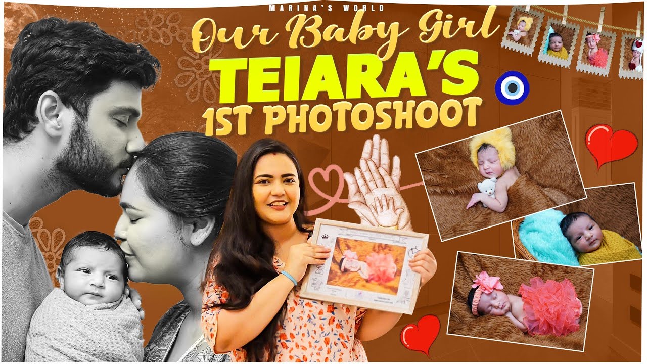 Our Baby TEIARA SAHNI's 1st Photoshoot | Marina & Rohit | Marinas World 