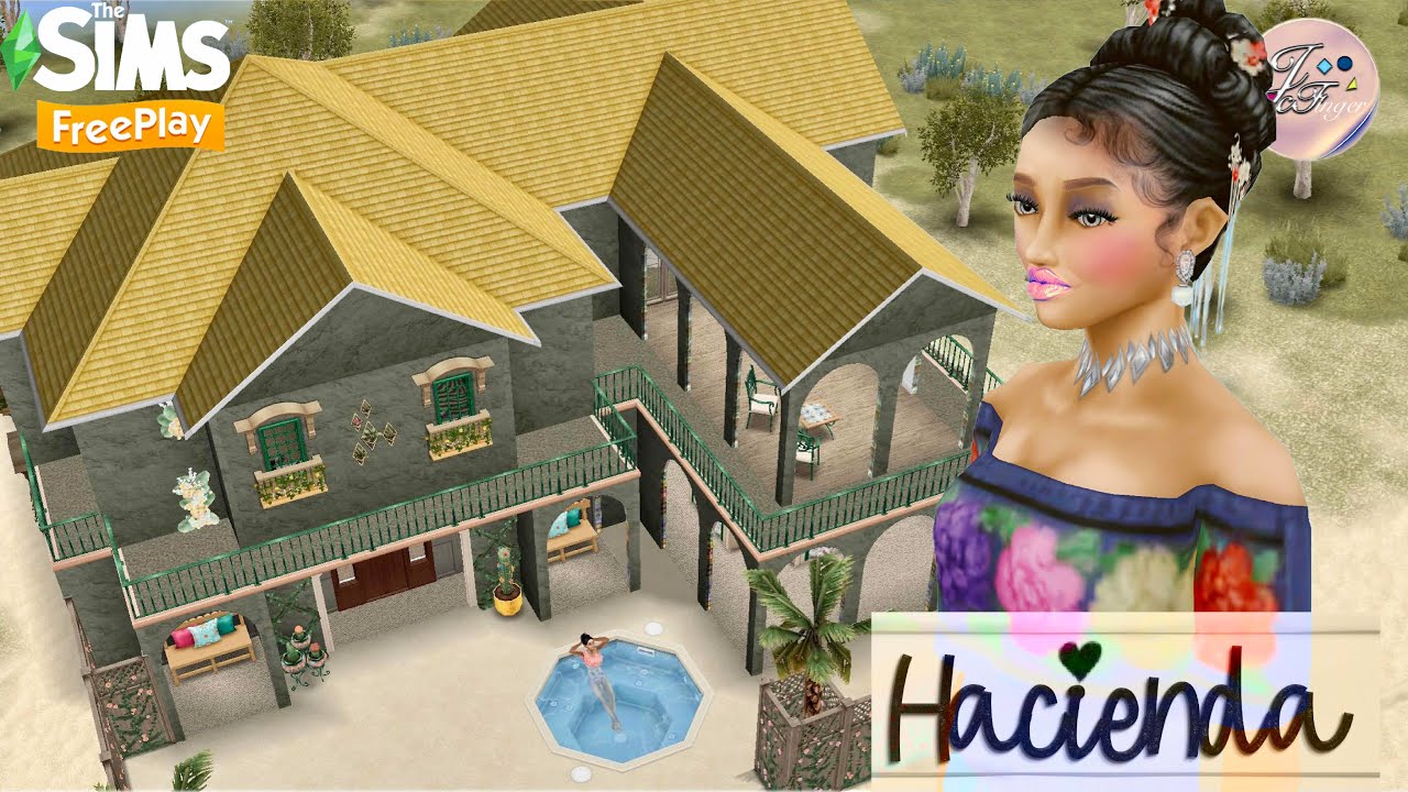Sims FreePlay 🌺🏛🌳| Beautiful Hacienda & Foor Plans | By Joy.