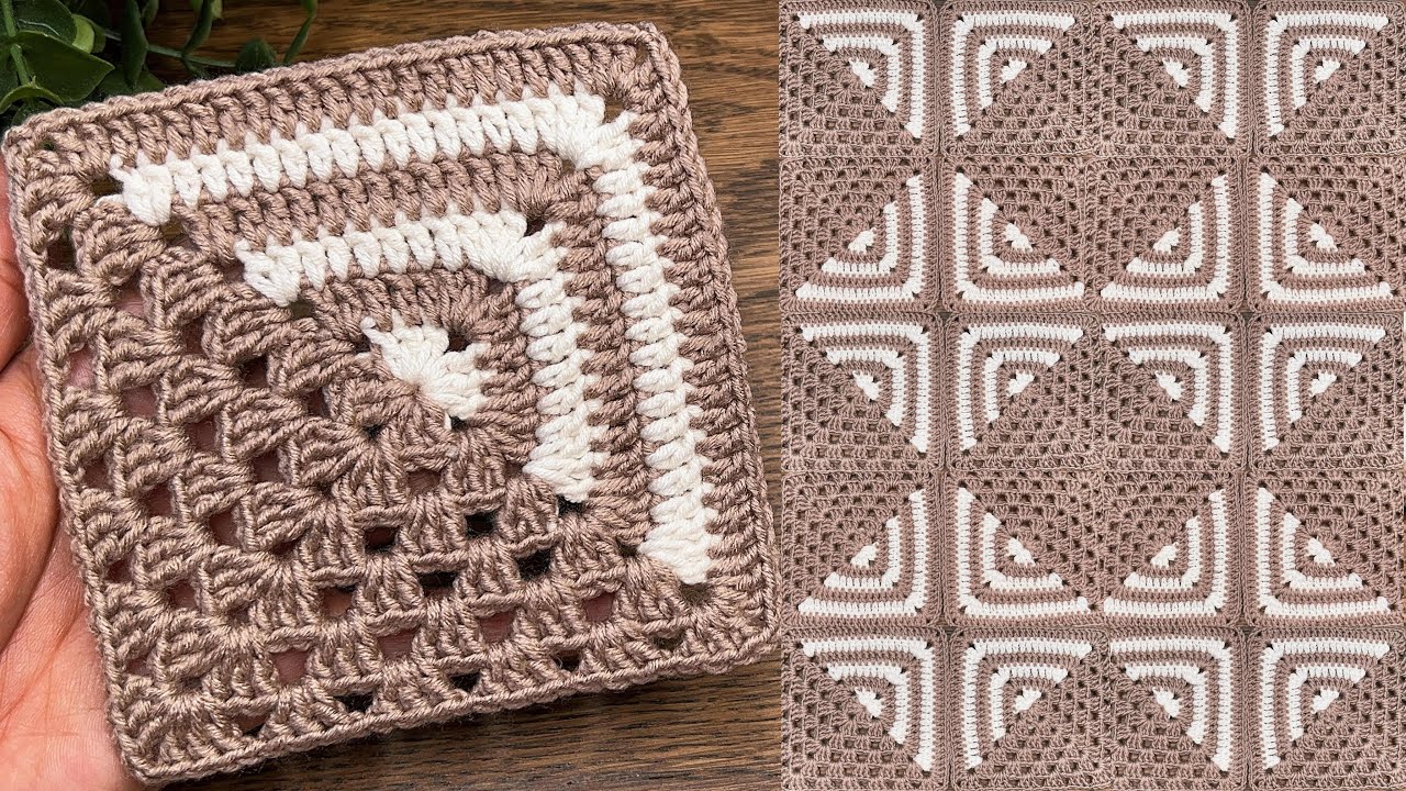 How to crochet different granny square tutorial for beginners 