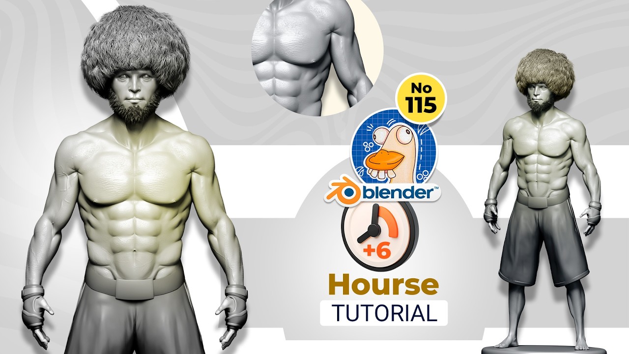 Master Blender: Sculpting khabib nurmagomedov | Advanced 3D Modeling Techniques for Beginners!