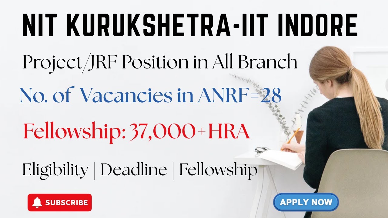 ANRF JRF Recruitment 2026 | 28 Vacancies | NIT Kurukshetra + IIT Indore | HustleWithRishu