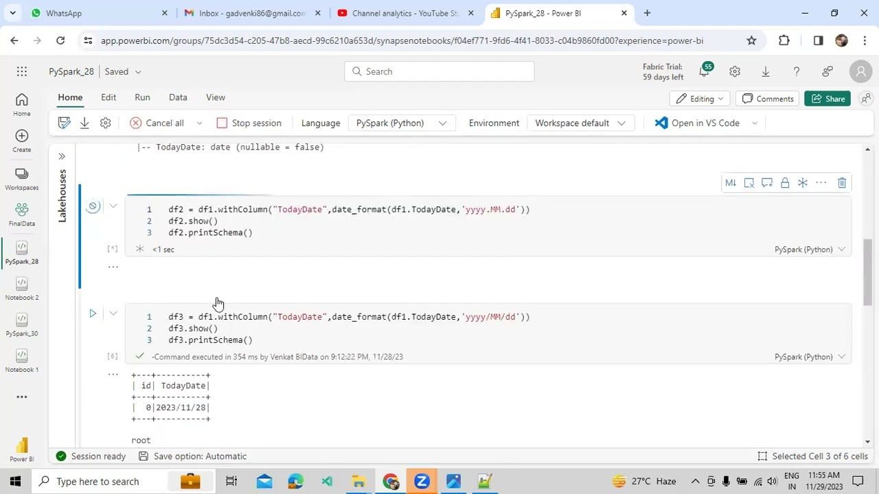 Understand about Date Functions Part 1 using Microsoft Fabric