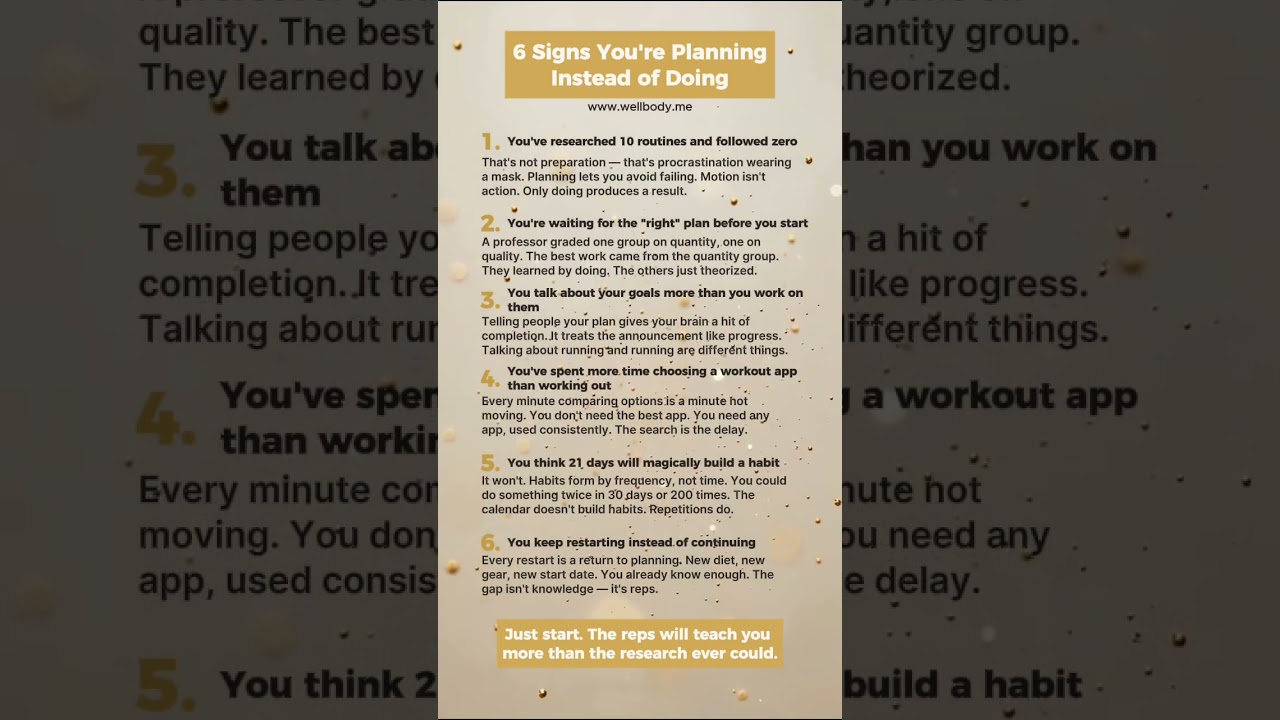 6 Signs You're Planning Instead of Doing