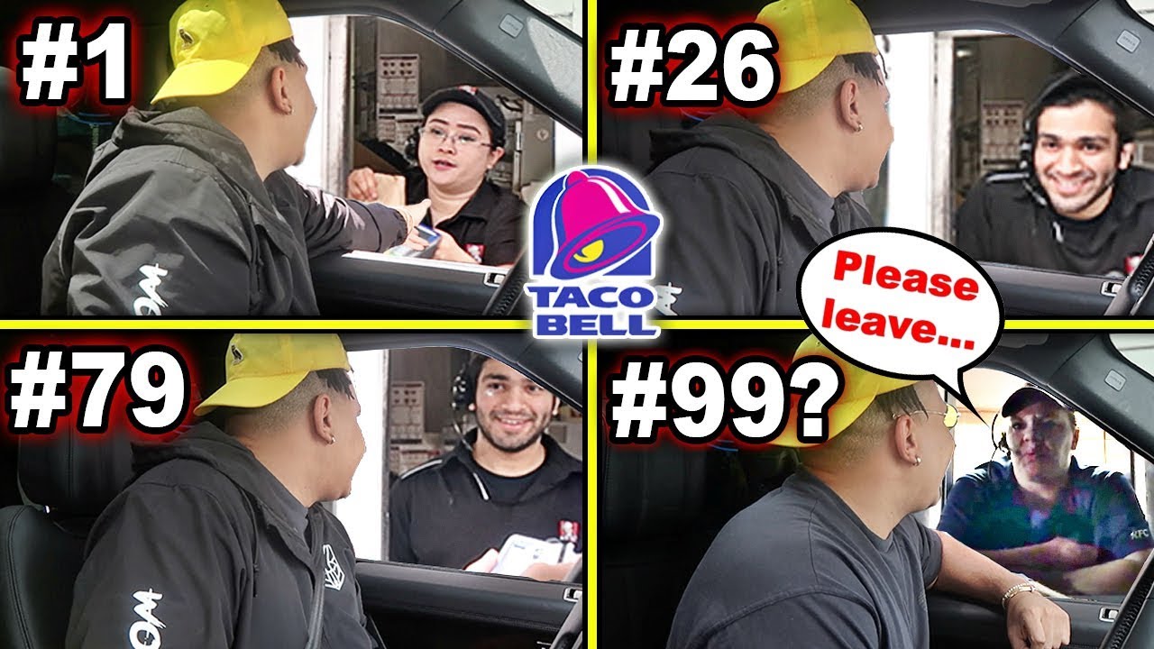 Driving Through The SAME Taco Bell Drive Thru Until They REFUSE To Serve Me (100+ Times)