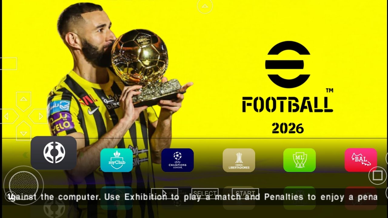EFOOTBALL PES 2026 PPSSPP ISO  NO TEXTURE É NO SAVE DATA PES 2026 PSP FULL KIts Transfer Graphics HD