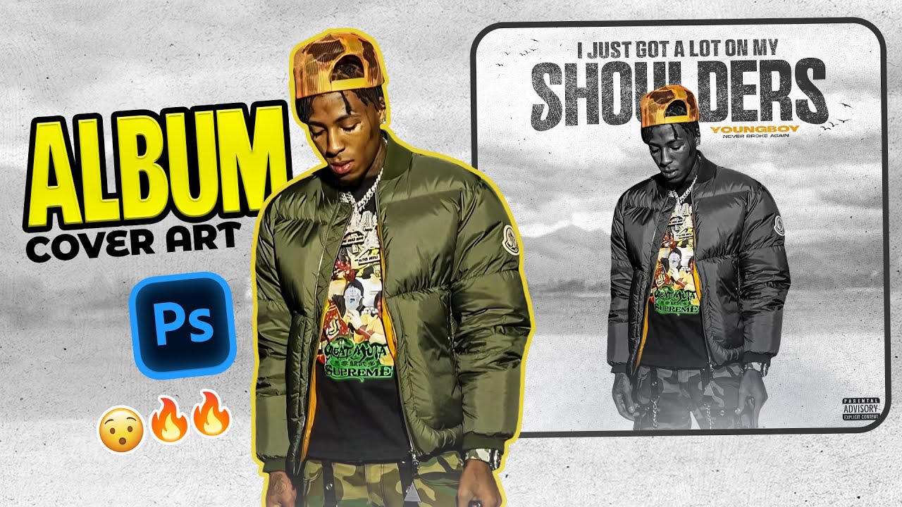 How to Design CRAZY  Album Cover Art | Photoshop Tutorial | NBA YoungBoy
