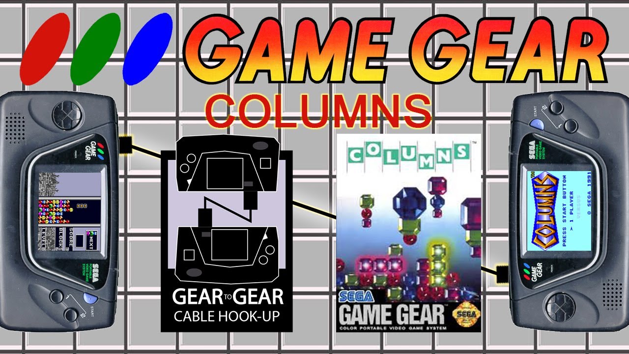 Columns (Game Gear, 1991) Режим для двух игроков, включите соединительный кабель #LinkItUp #GameGear