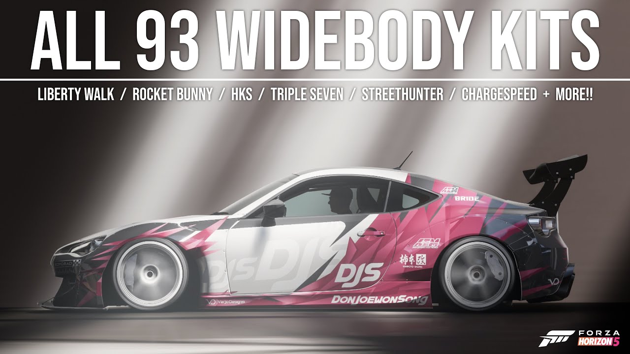 Forza Horizon 5 - ALL 93 WIDEBODY KITS IN FORZA HORIZON 5!!