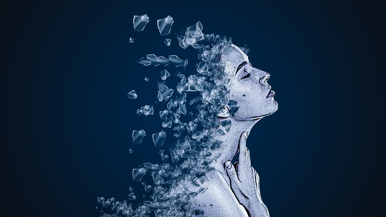 Broken glass dispersion Photoshop Effect Easy Tips
