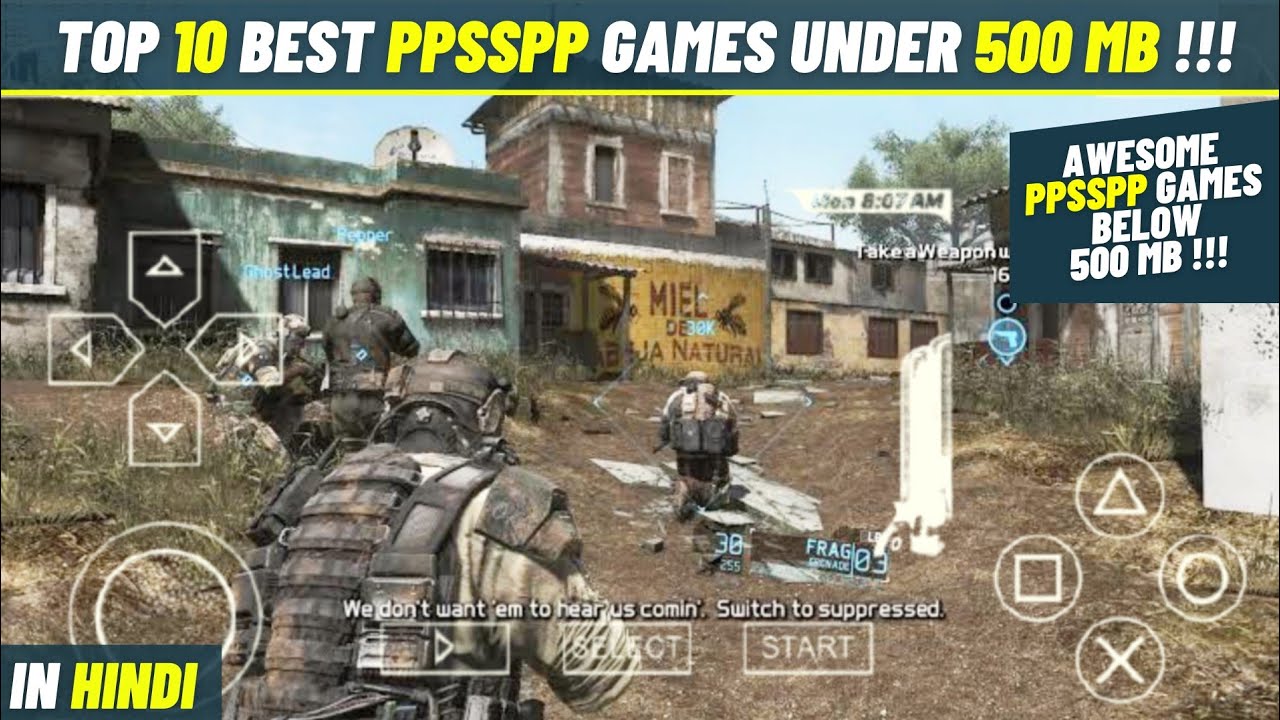 TOP 10 BEST PPSSPP Games Under 500 MB | [LATEST]
