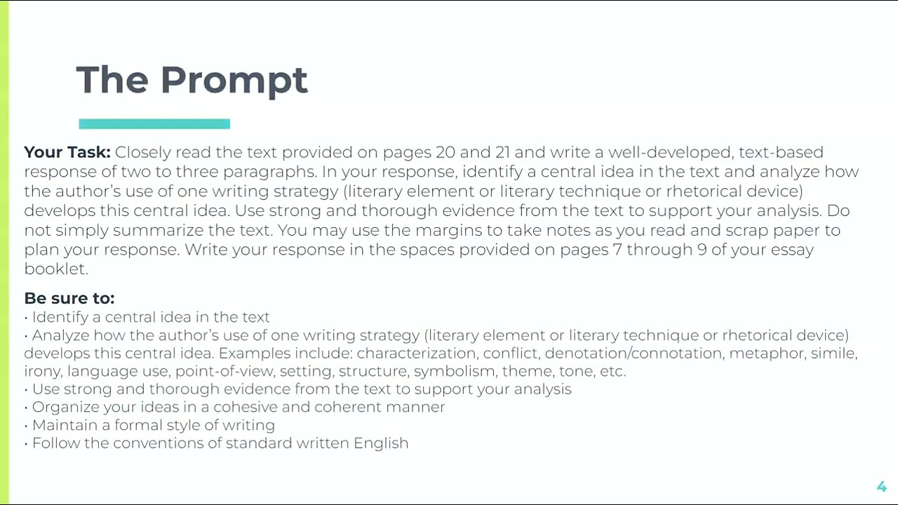 Regents Prep  Text Analysis