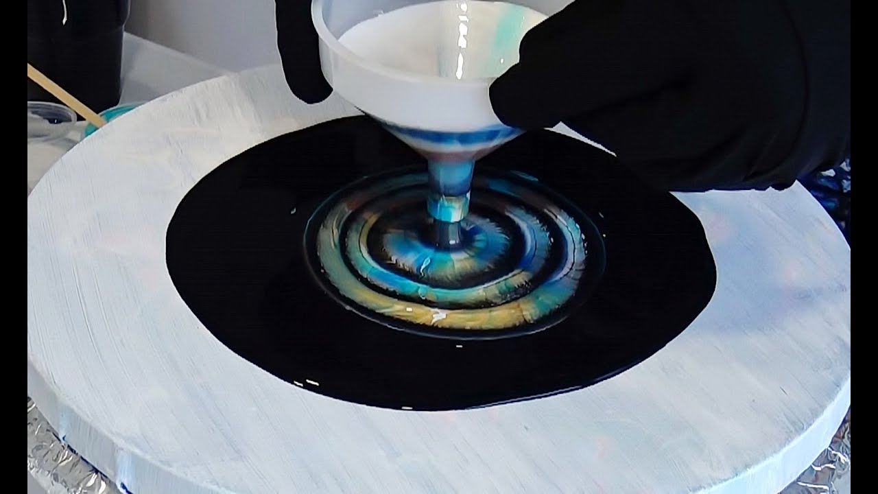 Creative Funnel Technique for Acrylic Pour Painting – Easy Fluid Art Step-by-Step Tutorial!
