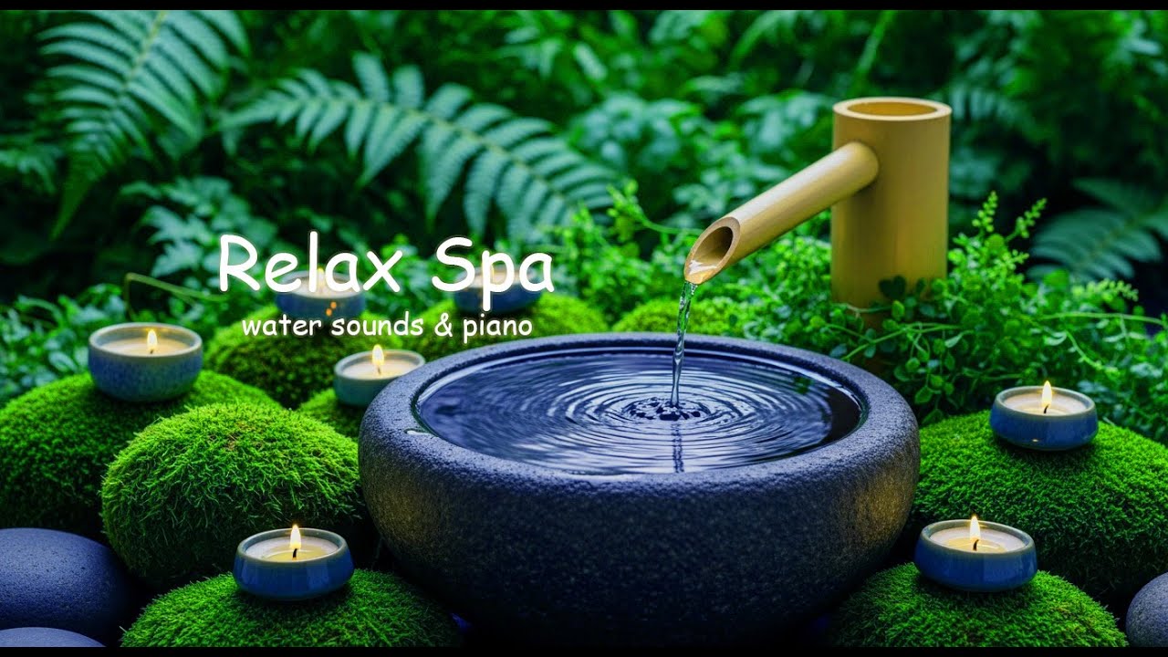 Relaxing Piano Music Bamboo Water Fountain, Sleep Music, Relaxing Music, Meditation Music