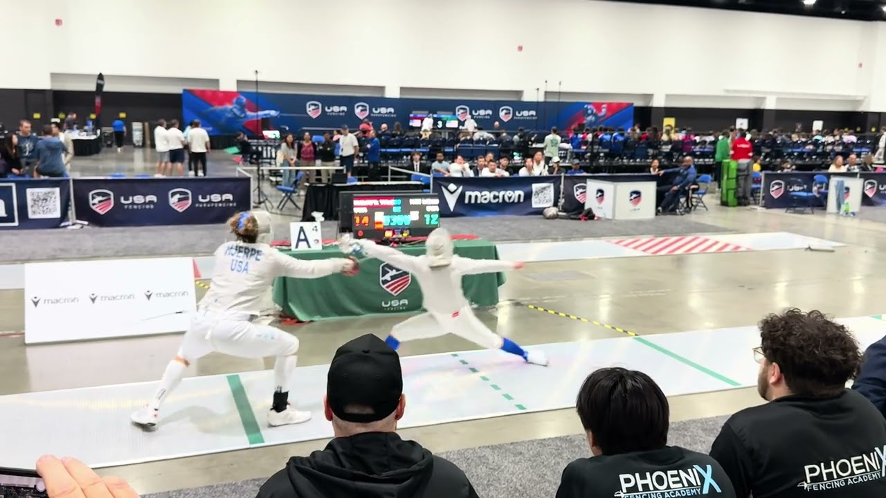 Last Points T8 JMS - #143 HJERPE Wade vs #7 KIM Ethan - Summer Nationals Fencing 2025