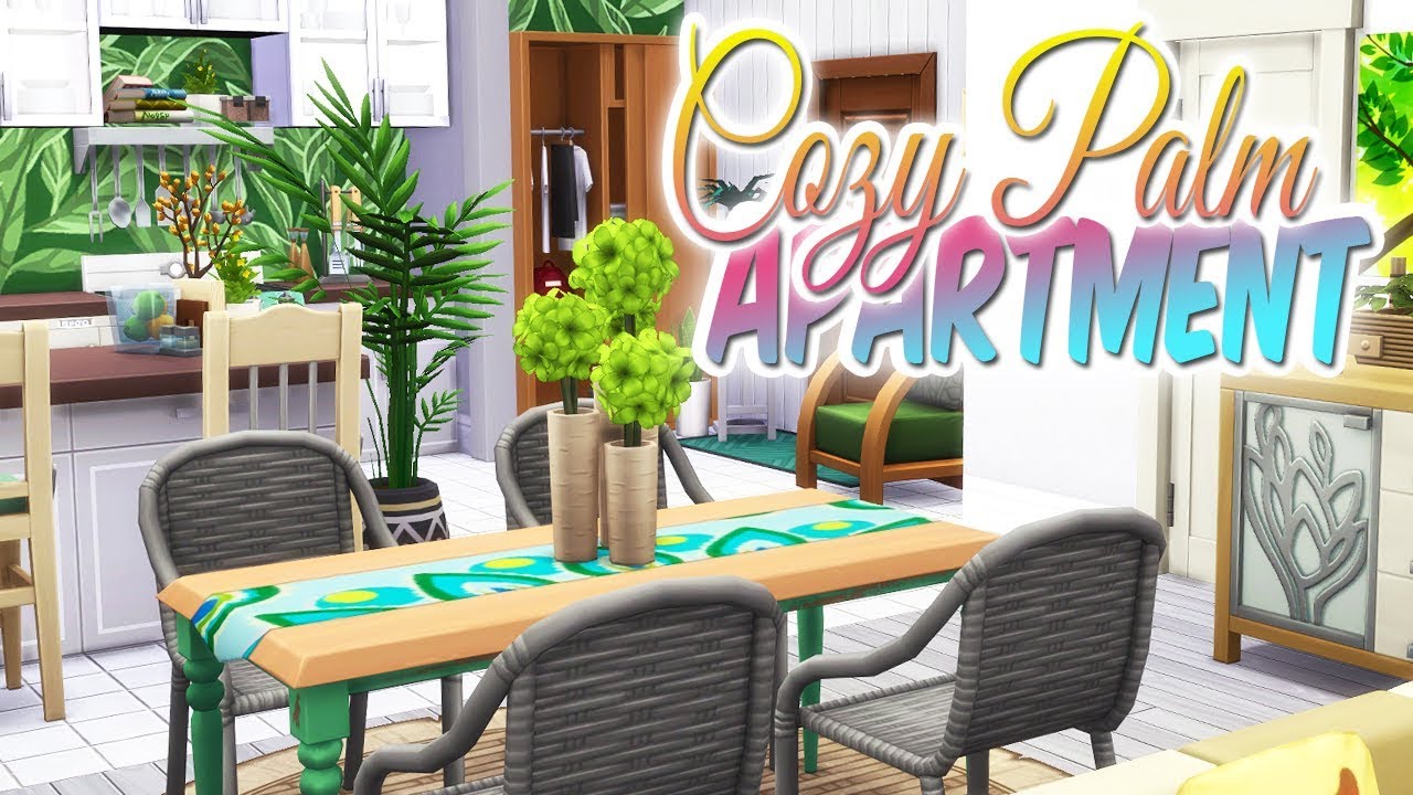 COZY GREEN PALM APARTMENT Makeover | The Sims 4: RENOVATION 17 CULPEPPER HOUSE