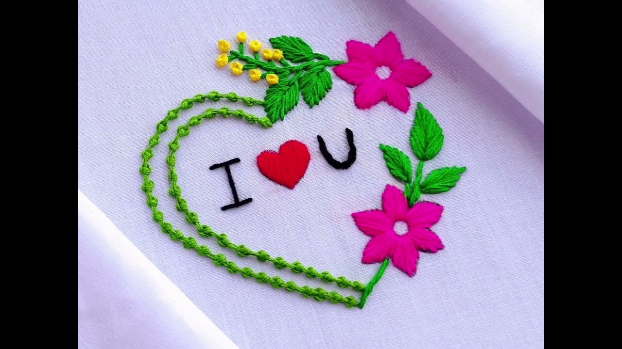 ❤️ Threads of Love | Mohabbat ke Dhaage ❤️🌸 Floral Heart Embroidery | Phoolon Se Bana Dil 🌸