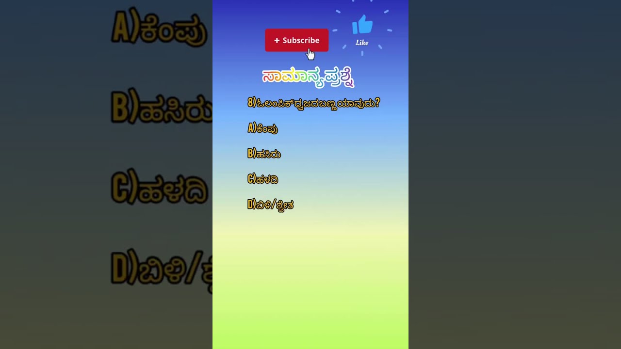 ಸಾಮಾನ್ಯ ಜ್ಞಾನ ಪ್ರಶೋತ್ತರಗಳು! Kannada General Knowledge Quiz! Kannada Quiz 2026!No.1 Kannada Quiz📚⏱️
