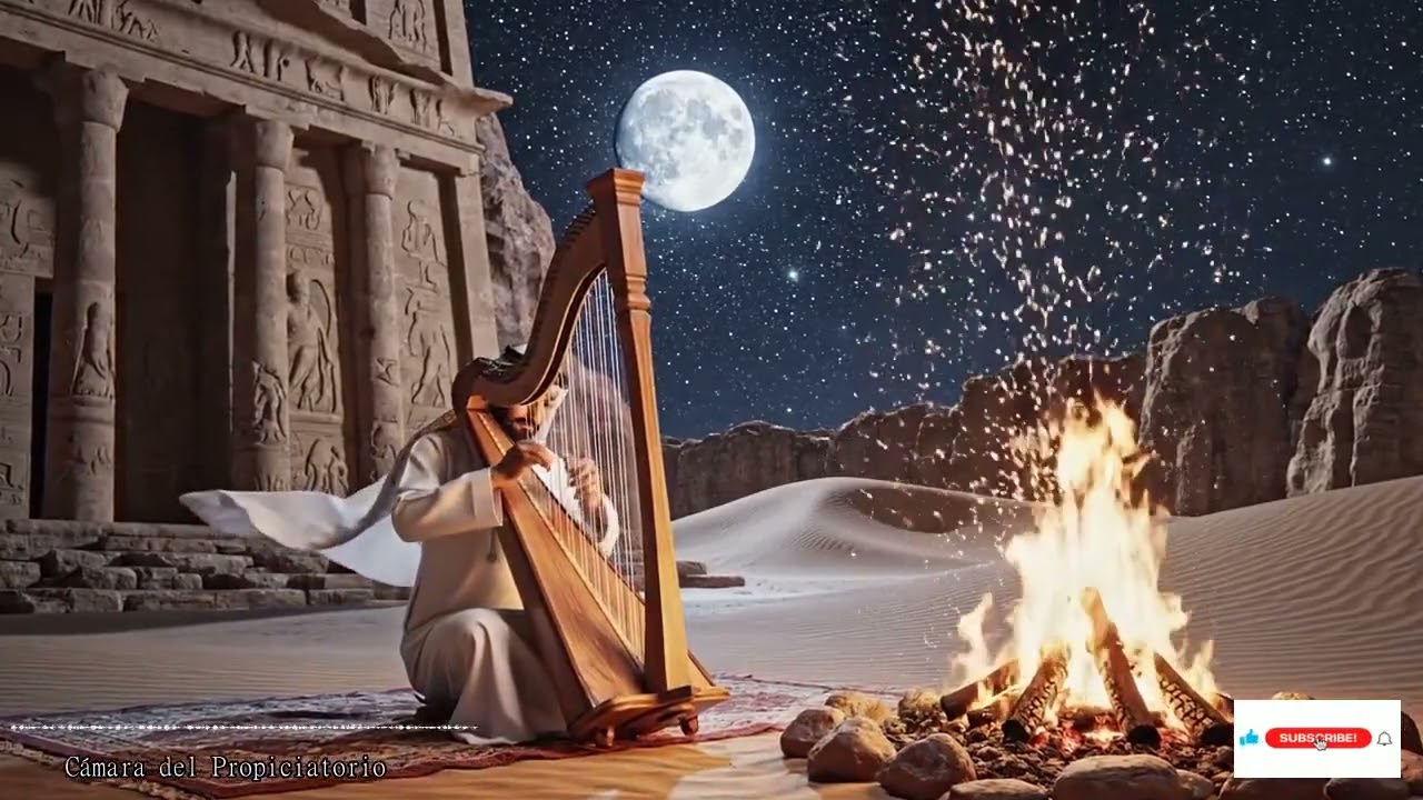Arpa Profética Con Melodías Suaves Y Drones Celestiales Para Un Profundo Encuentro De Paz Y Oración